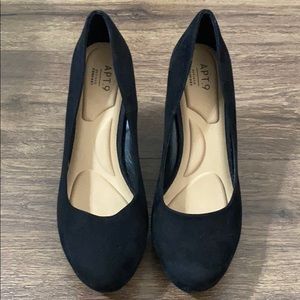 Black Apt 9 wedges! Super cute! Worn once!